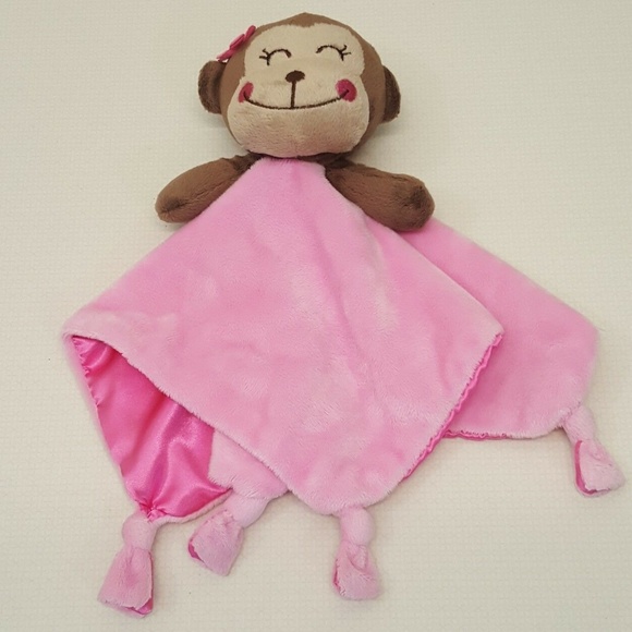 pink monkey security blanket